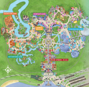 Mappa 2024 Magic Kingdom Orlando con dettagli