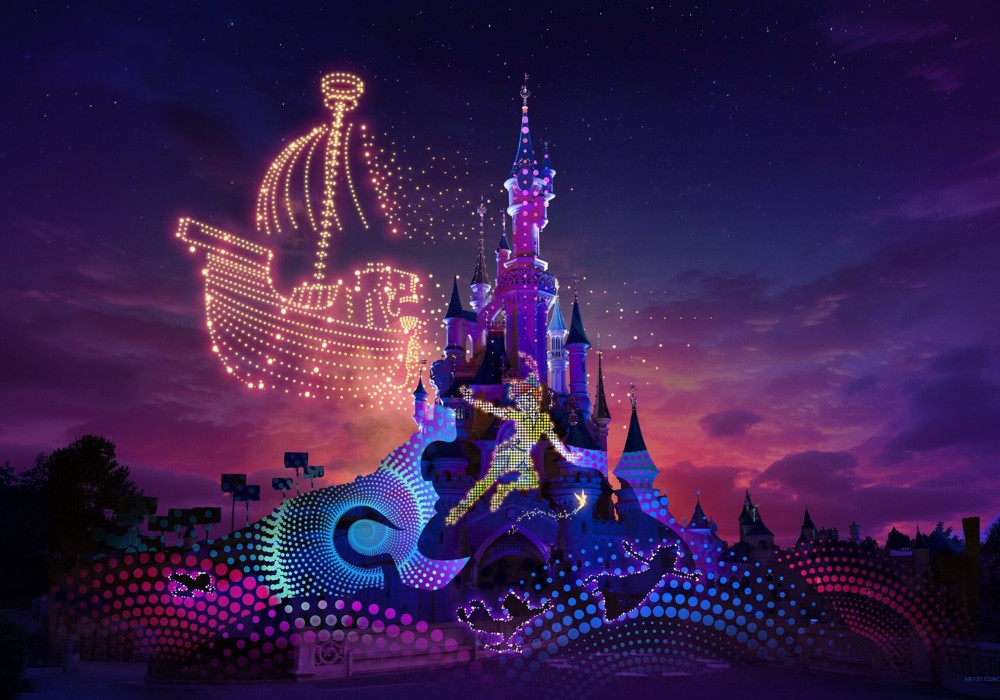 Disney Electrical Sky Parade con Galeone Peter Pan