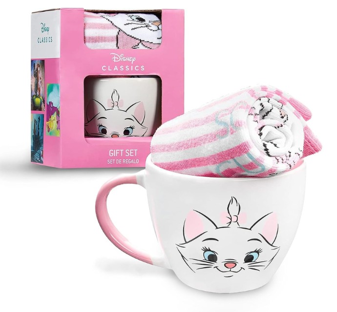 Set tazza e calzini Disney con Minou degli Aristogatti