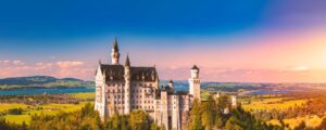 Castello di Neuschwanstein vista panoramica